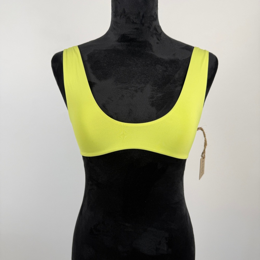Free People x Toast‎ Signature Scoop Bikini Top Size XS Daiquiri Yellow Green